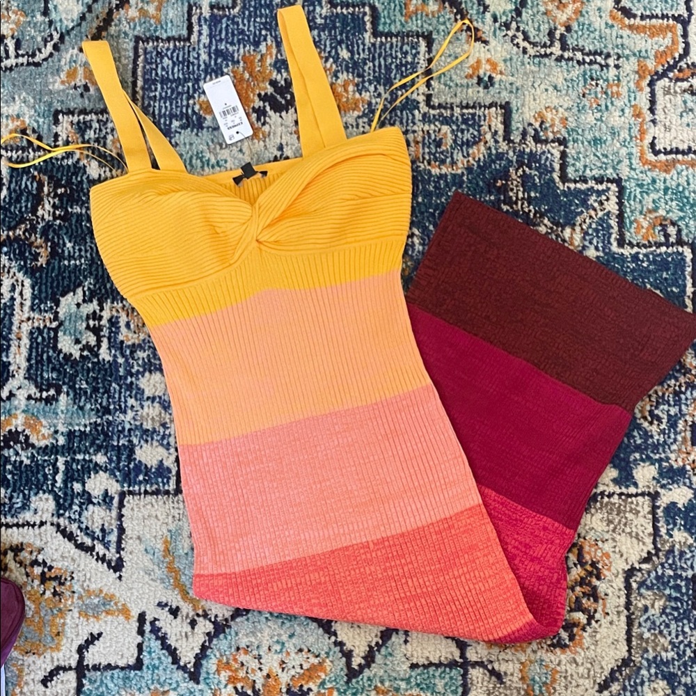 NWT Express Color Block Knit Dress
